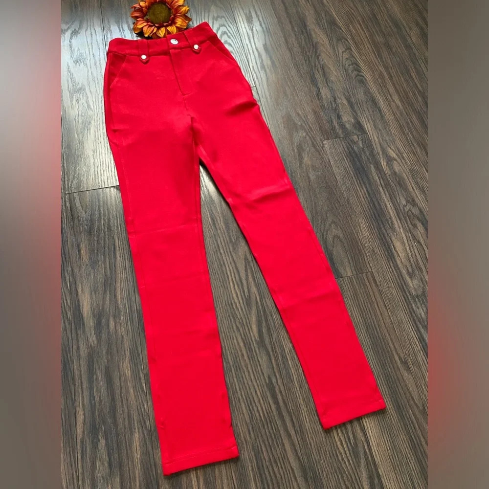 🦋B2G1🦋UNIQUE VINTAGE Red Cigarette Kitty Pants NWT | X-SMALL | - Picture 5 of 12